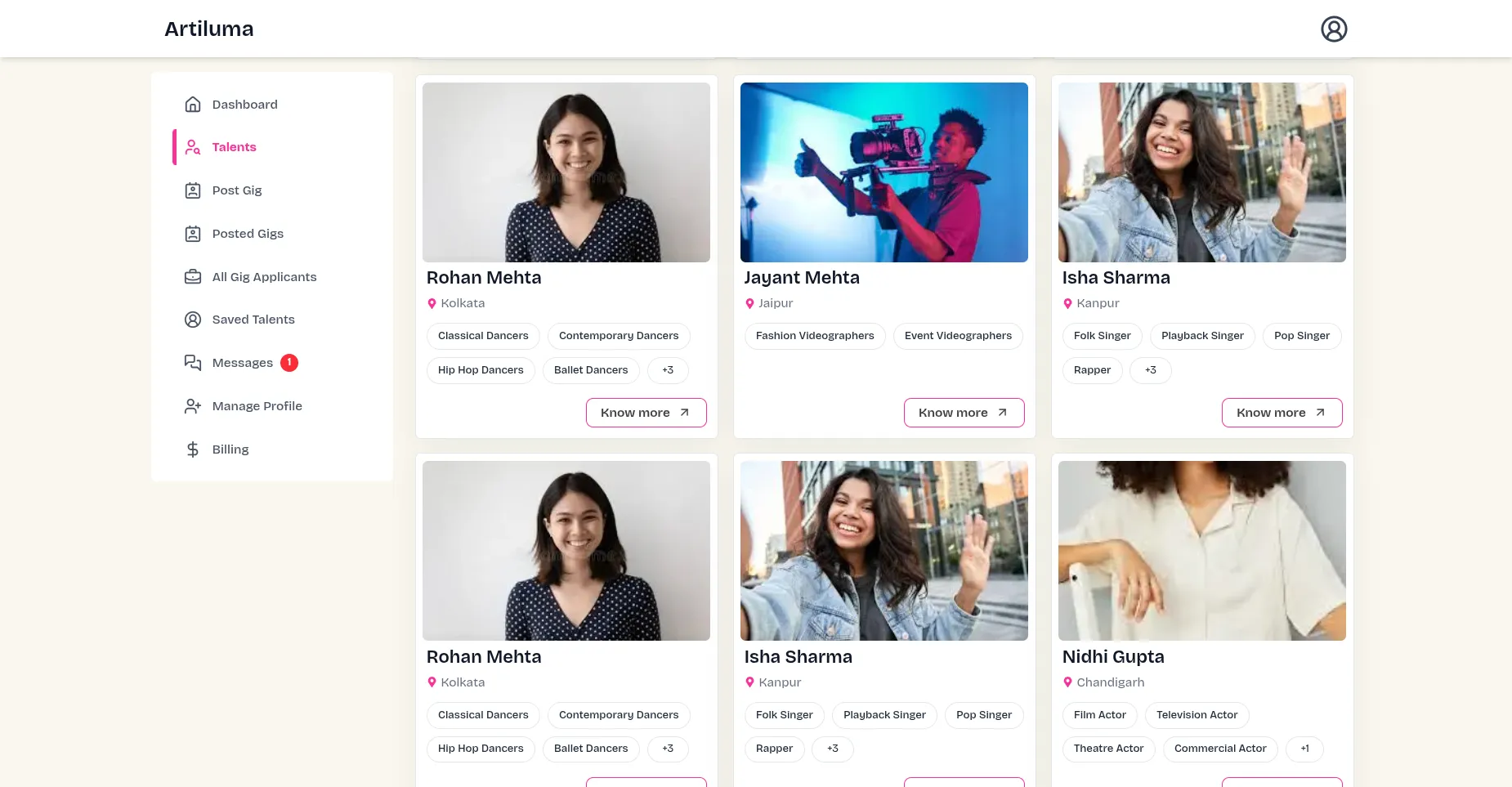 A platform for creative talent and opportunities