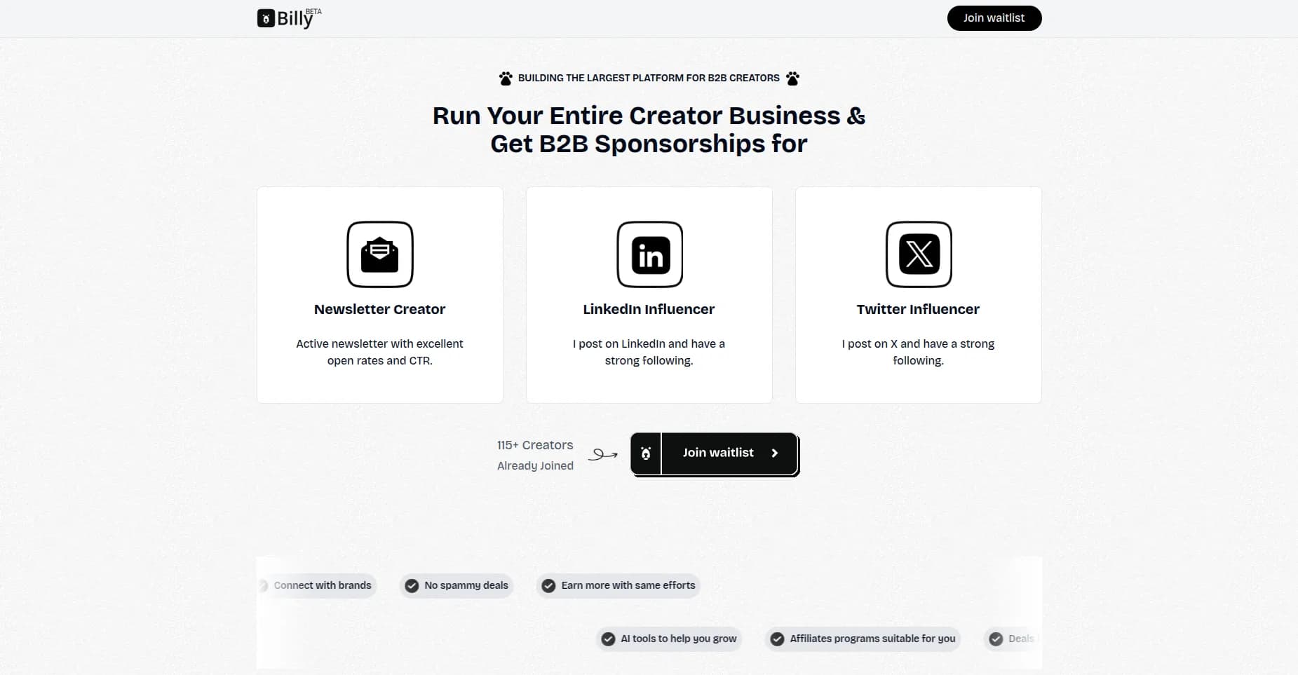 Business tools for creators