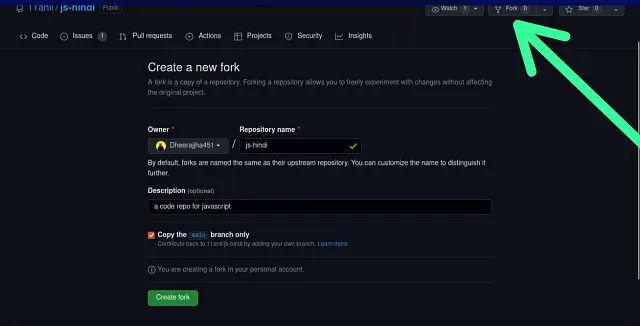 Fork Repository